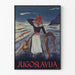 Vintageposter för väggdekoration Jugoslavija konstnärlig dramatik