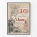 Vintageposter av Le Cid av J. Massenet för väggdekoration