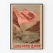 Vintageposter Jungfrau-Bahn schweiziska bergen