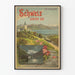 Vintageposter av Jura-Simplon-Bahn Schweiz vid Genèvesjön – Vintage väggdekoration