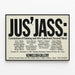 Utställningsposter "Jus" Jass" - Klassisk afroamerikansk konst och musik — inramlat konstverk på väggen