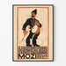 Vintage affisch av traditionell musiker med trumma