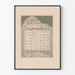 Dekorativ kalenderposter december vintage 1896