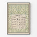 Väggposter Kalender Mars 1899 Art Nouveau med lövverk