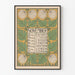 Vintage kalenderposter november 1898 väggdekoration botanisk