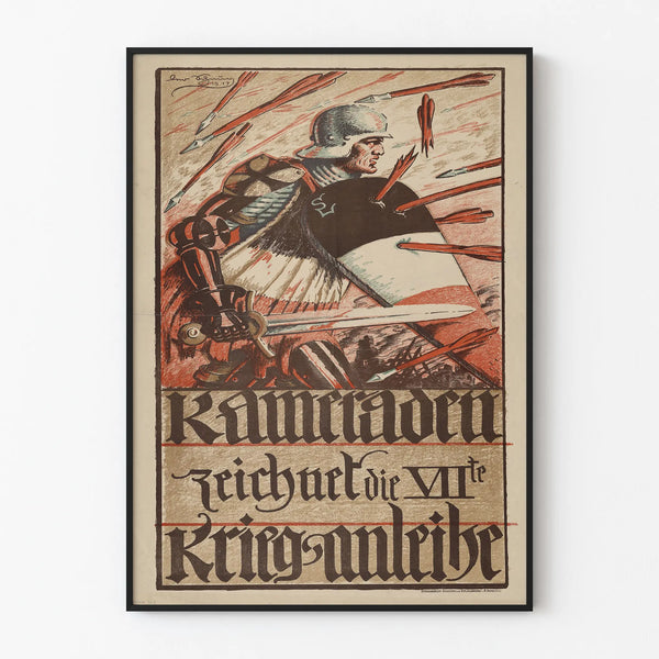 Tysk militär propagandaposter från 1917 - Historisk dekorativ poster