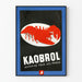 Vintageposter Kaobrol - Väggdekoration med röd hummer