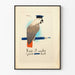 Vintageposter med papegojmönster och marin keps Keep It Under Your Hat