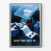 Vintageposter 'Keep That Rest Up' industriell konst och arbetsmiljösäkerhet