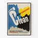 Vintageposter Keep Your Feet Clean - Retro Väggdekoration