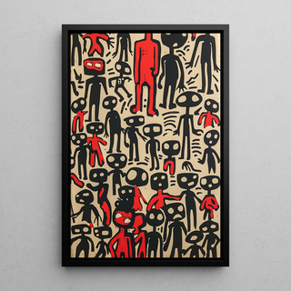 Tableau Pop Art - Figures Abstraites | Reproduction Tableau Décoration murale affiche copie