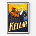 Vintageposter Kellar, väggdekoration magi och illusion