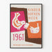 Vintageposter för Kinderboekenweek 1961 för barnrumsinredning