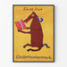 Vintageposter Kinderboekenweek 1958 för väggdekoration för barn