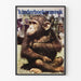Vintageposter för Kinderboekenweek med sittande apa bebis