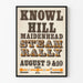 Vintage poster för ångmaskinsrally i Knowl Hill, Maidenhead