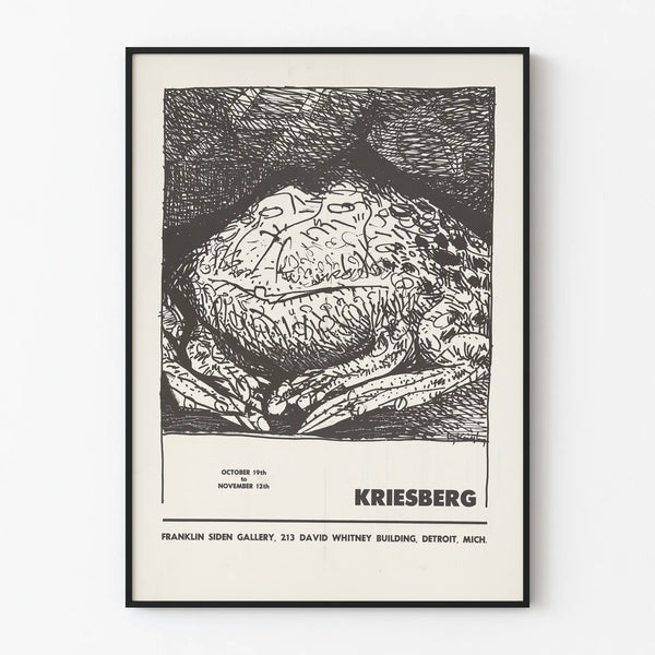 Konstnärlig Kriesberg- poster med krabbillustration - Vintage väggdekoration