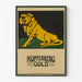Vintageposter Kupferberg Gold guldfärgad lejon