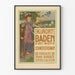 Art Nouveau-vintageposter för Kurort Baden nära Wien