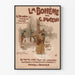 Vintageposter av La Bohème av G. Puccini för väggdekoration