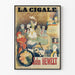 Vintageposter La Cigale John Hewelt för väggdekoration