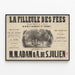 Vintageposter av baletten La Filleule des Fées i 3 akter — inramlat konstverk på väggen