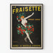 Vintageposter La Fraisette fruktig väggdekoration