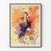 Vintage dekorativ poster La Musique med festlig scen