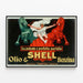 Vintageposter för Shell olja och bensin dekorativ — inramlat konstverk på väggen