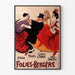 Vintageposter Folies Bergère dansare och artister