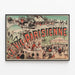 Vintageposter La Vie Parisienne festlig och elegant scen — inramlat konstverk på väggen