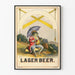 Vintageposter för Lager Beer med Kungsgrodja