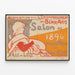Affisch Salon des Beaux-Arts 1896 i Liège — inramlat konstverk på väggen