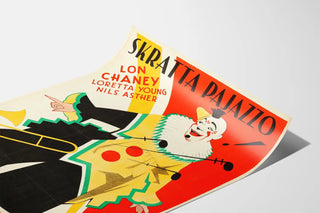 Vintageaffisch med färgglad clown för väggdekoration