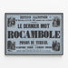 Vintageposter Le Dernier Mot de Rocambole av Ponson du Terrail — inramlat konstverk på väggen