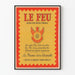 Vintageposter Le Feu – Fransk energiväggdekoration