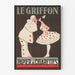 Vintageposter Le Griffon Cigarrpapper - Retro väggdekoration