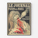 Vintageposter Le Journal Fleur des Rues - Konstnärlig Väggdekoration
