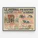Vintageposter Le Journal Erbjuder Gåvor till Prenumeranter — inramlat konstverk på väggen