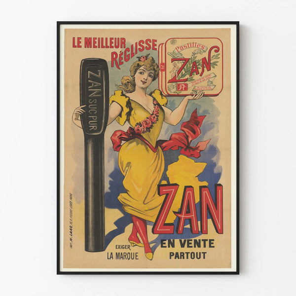 Vintageposter Réglisse La Pastille Zan