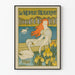 Vintageposter Le Monde Moderne - Väggdekoration Maj med svanar och kvinna med gula iris
