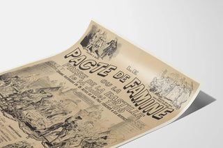 Vintageposter Le Pacte de Famine - Prise de la Bastille 1789