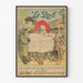 Vintageposter av Le Pays tidning och illustrerade personer