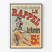 Vintageposter Le Rappel nummer 5c med tamburinspelare