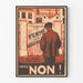 Vintagposter Le vrai résultat du prélèvement Rösta NEJ