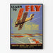 Vintage affisch för flygträning Curtiss-Wright