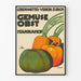 Vintageposter med grönsaker och frukter från Stannahof Zürich