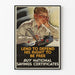 Vintage poster för väggdekoration - Kampanj för nationella sparcertifikat