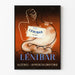 Vintage reklamposter för Lenibar - Retro medicinsk väggdekoration