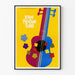 Vintageposter Leroy Pierson Band design med färgglad gitarr